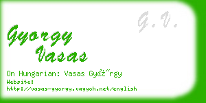 gyorgy vasas business card